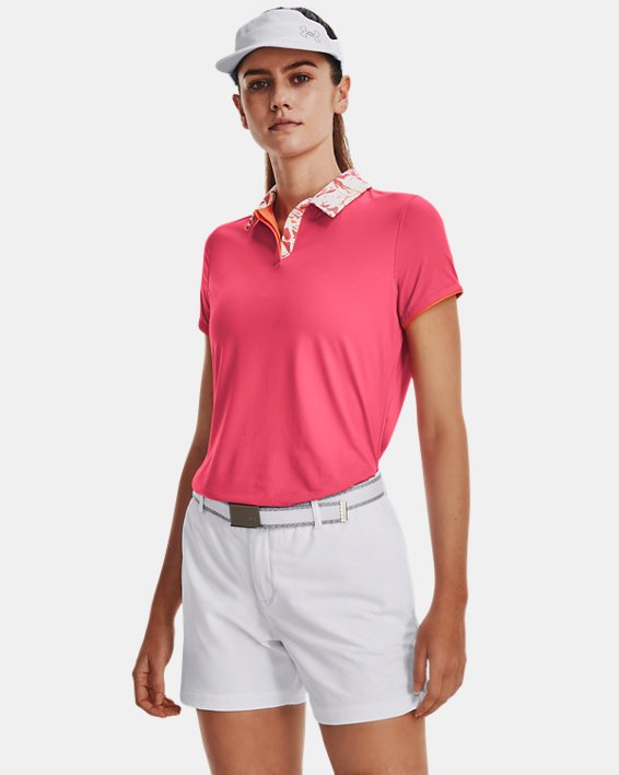 UA Iso-Chill Poloshirt für Damen, Pink, pdpMainDesktop image number 0